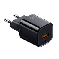 Ładowarka do telefonu /Tabletu Mcdodo Nano GaN 2X USB/USB-C PD QC - 33W Czarna