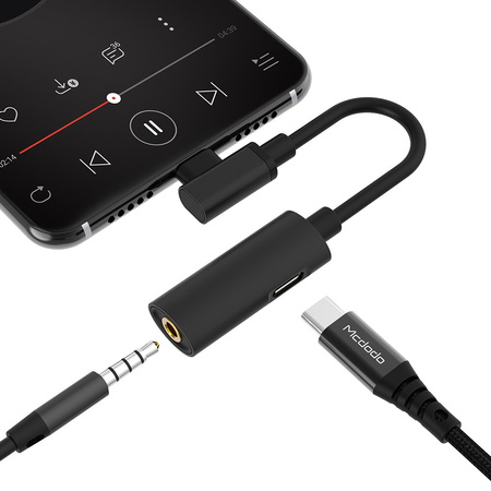Mcdodo Adapter USB-C auf 3,5-mm-Miniklinke + Laden ohne DAC