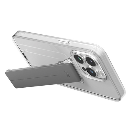 UNIQ ETUI CASE HELDRO MOUNT DO IPHONE 15 PRO Z FUNKCJĄ STAND PRZEZROCZYSTE