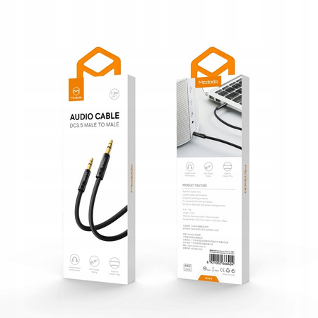 Kabel audio McDodo AUX Mini Jack 3,5mm OPLOT 1,2m