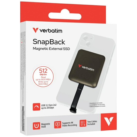 Dysk zewnętrzny Verbatim Snapback SSD    512 GB USB-C 3.2 Gen mocha metallic 32060