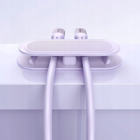 Kabelorganizer, Kabel, für Schreibtisch, Halterung, selbstklebend, rosa, Mcdodo