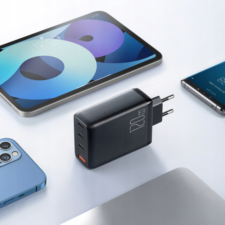 £adowarka do telefonu, GaN, Fast, USB-C/ USB, 4 Porty, 120W, kabel USB-C, Mcdodo