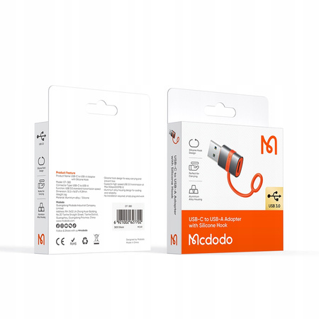 ADAPTOR MCDODO USB-A 3.0 LA USB-C LA USB TIP C 3A 5GBPS OTG