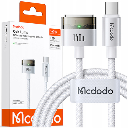 Cablu de alimentare încãrcare MCDODO MACBOOK AIR PRO USB-C MAGSAFE 3 140W 2M