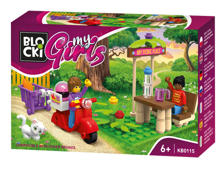 BLOCKI MYGIRLS KLOCKI LETNI PIKNIK ZESTAW Z 73 ELEMENTAMI DO ZABAWY Z TINĄ