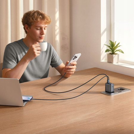 MCDODO SZYBKA ŁADOWARKA SIECIOWA ZASILACZ KOSTKA 3X USB-C USB-A GAN 70W