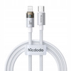 MCDODO KABEL USB-C SZYBKIE ŁADOWANIE DO IPHONE LIGHTNING 36W 1M LED BIAŁY