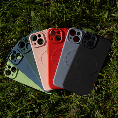 Nakładka Simple Color Mag do iPhone 16 Plus 6,7" ciemnozielona