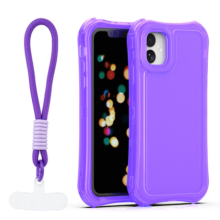 Nakładka SafePop ze smyczą do iPhone 11 fioletowa