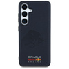 Etui Red Bull Leather Meshed Debossed Bull MagSafe do Samsung Galaxy S25 granatowy