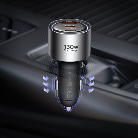 MCDODO SZYBKA ŁADOWARKA SAMOCHODOWA DO TELEFONU LAPTOPA 2X USB-C USB-A 130W