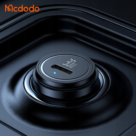 Încãrcãtor auto rapid MCDODO pentru telefon, USB-C LED + cablu USB-C de 1 m
