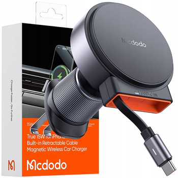 MCDODO UCHWYT SAMOCHODOWY NA TELEFON ŁADOWARKA INDUKCYJNA DO MAGSAFE QI2