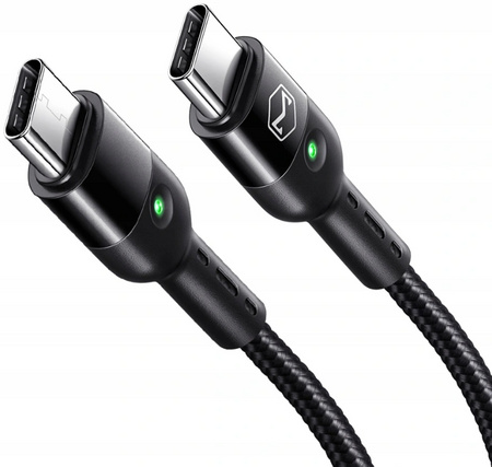 MCDODO KABEL USB-C SPIRALNY SPRĘŻYNOWY SZYBKIE ŁADOWANIE USB TYP C LED 2M