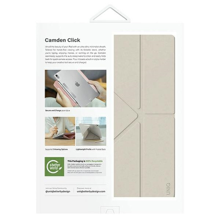 UNIQ etui Camden Click iPad Air 13 (2024/2025) beżowy/ivory