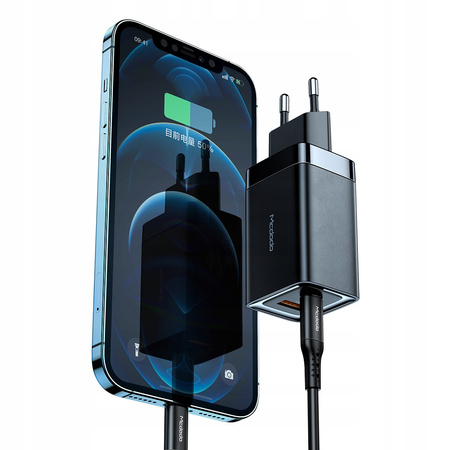 Mcdodo Mini GaN 2x USB/USB-C PD QC Ladegerät - 47W Schwarz