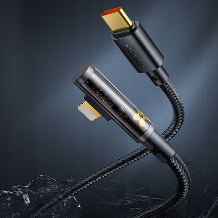 MCDODO KABEL KĄTOWY USB-C LIGHTNING SZYBKIEGO ŁADOWANIA 36W DO IPHONE 14 1M