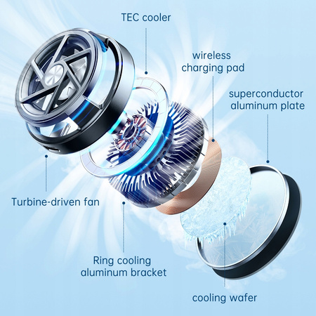 Ładowarka indukcyjna, magnetyczna, z chłodzeniem, do iPhone, Mcdodo