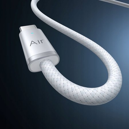 MCDODO KABEL USB-C USB-C SZYBKIE ŁADOWANIE USB TYP C 240W 2M LED BIAŁY