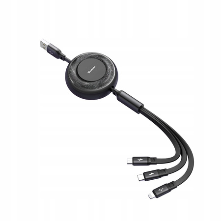MCDODO Einziehbares Kabel Micro Lightning USB-C 3-in-1 66W