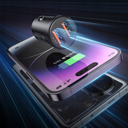 Încãrcãtor auto rapid ?i puternic MCDODO pentru telefon mic, 2x USB 15.5W LED