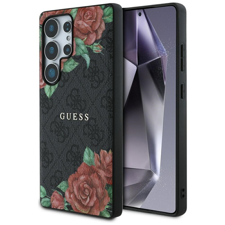 GUESS ETUI LEATHER 4G FLOWERS PRINT DO SAMSUNG GALAXY S25 ULTRA MAGNETYCZNE