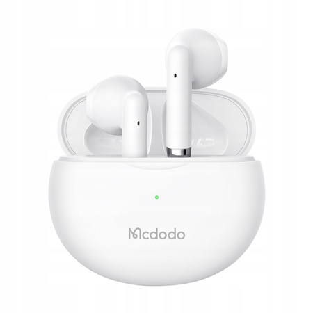 Mcdodo phone headphones, wireless, in-ear, with case, Bluetooth 5, white