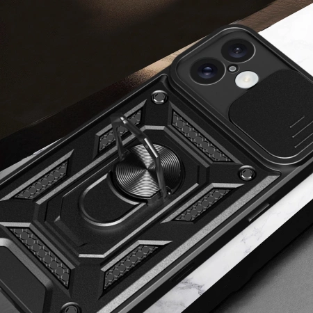 HURTEL ETUI HYBRID ARMOR CAMSHIELD DO IPHONE 16 PLUS PANCERNE Z PODSTAWKĄ