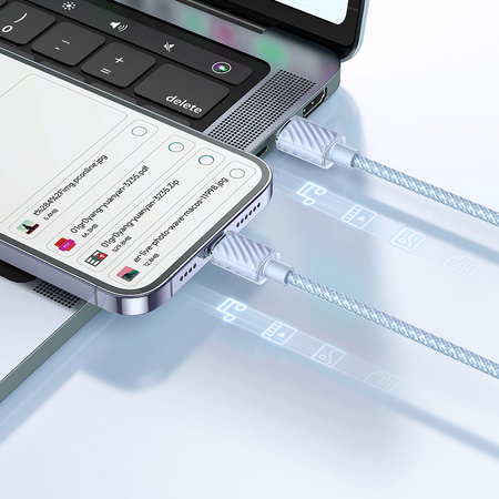 MCDODO ŁADOWARKA KABEL USB-C LIGHTNING DO IPHONE 12 13 14 PRO 2M NIEBIESKI