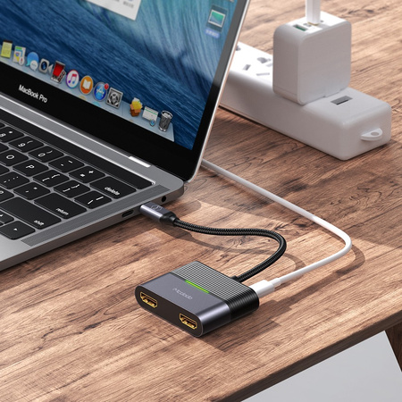 Mcdodo Rocky Series adapter USB-C do 2x HDMI 4K 60Hz