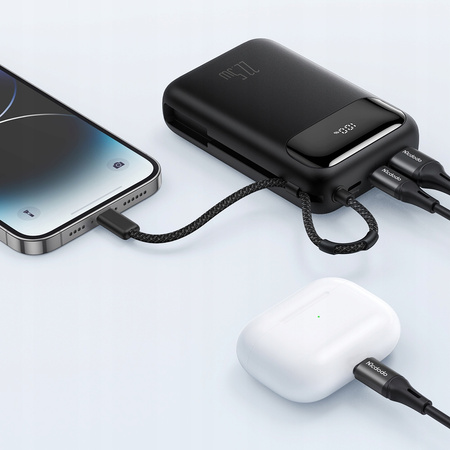 MCDODO POWERBANK 20000 mAh MIT USB-DISPLAY USB-C 22,5 W + LIGHTNING-KABEL