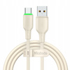 Cablu USB-C MCDODO cu încãrcare rapidã pentru Samsung Xiaomi Type C, 6A, 100W, 1M, LED bej