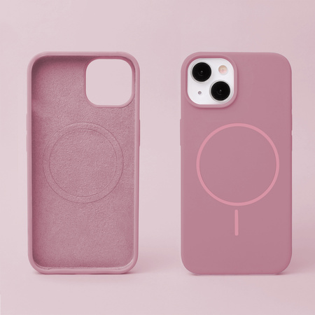 Nakładka Silicone Thin Mag do iPhone 12 / 12 Pro 6,1" różany
