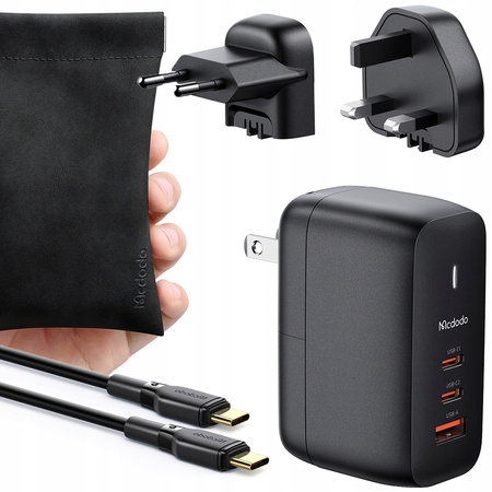 Universal charger for phone, laptop, GaN 3.0, Fast charging, USB-C, PD, USB-A, 65W, Mcdodo