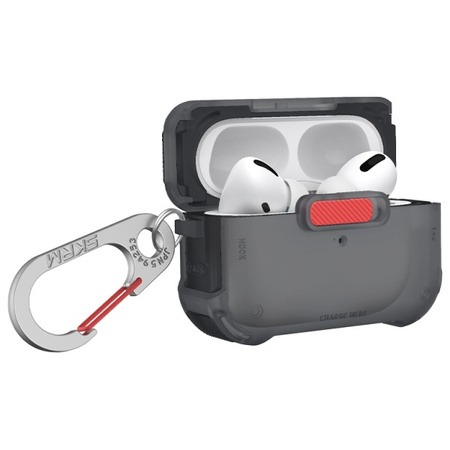 SKINARMA ETUI MECHA DO AIRPODS PRO 2 Z OCHRONĄ ANTYPOWIETRZNYM DYMNY SMOKE