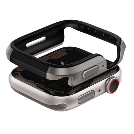 UNIQ ETUI VALENCIA DO APPLE WATCH SERIES 46MM TITANIUM SILVER PEŁNA OCHRONA