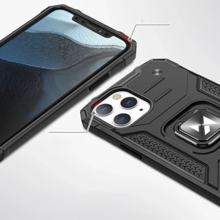 WOZINSKY RING ARMOR POKROWIEC DO IPHONE 14 PRO MAX Z UCHWYTEM MAGNETYCZNYM