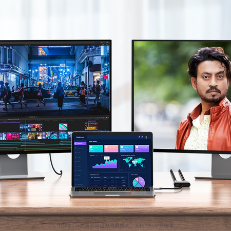 Mcdodo Rocky Series USB-C auf 2x HDMI 4K 60Hz Adapter