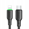 MCDODO Ladekabel USB-C Lightning-Schnellladefunktion für iPhone, 1 m, LED, Schwarz