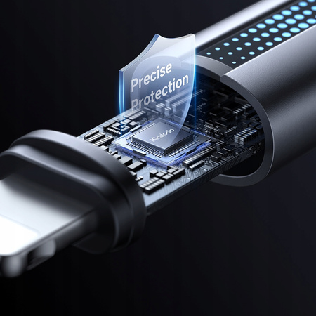 MCDODO ŁADOWARKA KABEL USB LIGHTNING SZYBKIEGO ŁADOWANIA DO IPHONE 1M LED