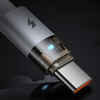 MCDODO KABEL USB-A USB-C SZYBKIE ŁADOWANIE USB TYP C 6A 100W 1M LED BIAŁY