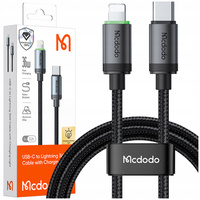 Cablu încãrcãtor MCDODO USB-C cu încãrcare rapidã Lightning pentru iPhone 3M LED