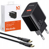 Mcdodo Phone Charger, Fast, USB, USB-C, 33W, cable included, 60W, black, CH-0922