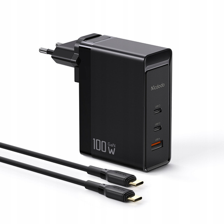 Ładowarka do telefonu, do laptopa, GAN, Szybka, USB-C PD, USB-A, QC, 100W, Uniwersalna, Mcdodo