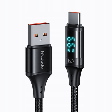Cablu de telefon Mcdodo, DIGITAL PRO USB-C 5A 66W 1.2m Negru