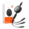 Cablu USB 3 în 1 la USB-C / Lightning / Micro USB, Mcdodo CA-7256, 3.5A, 1.2m (Negru)