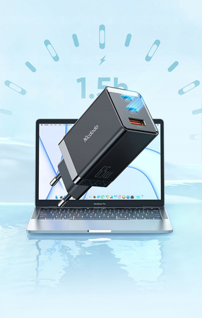 MCDODO SZYBKA ŁADOWARKA SIECIOWA ZASILACZ 3X USB-C PD USB GAN 67W KABEL 2M