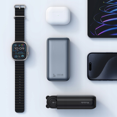 MCDODO POWERBANK Z WYŚWIETLACZEM 10000MAH 33W 2 X USB USB-C + KABEL USB-C CZARNY
