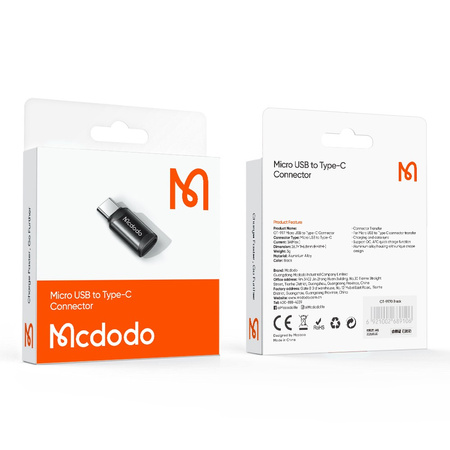 Adapter do telefonu Mcdodo Przejściówka USB typ C - Micro USB